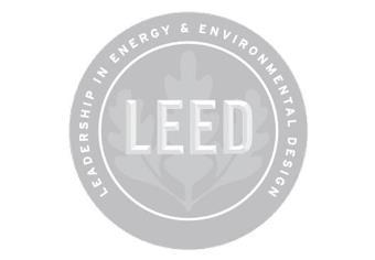 LEED Silver Certified badge in grayscale.